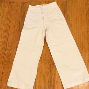 Everlane Off-White Wide Leg Sailor Pants